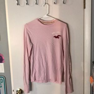 Cute hollister long sleeve pink shirt!